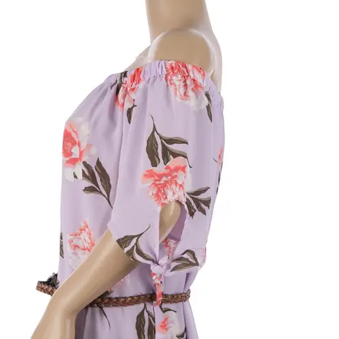 Rue 21  Floral Rose Off Shoulder Dress Large NWT