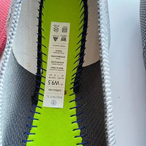 Rothy's Gray Rounded-Toe Flats Womens Size 9.5 Slip On Shoes