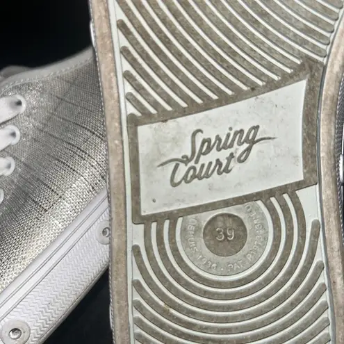 Spring Court Gray Silver Printed Linen G2 Low