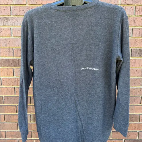 Good hYOUman Womens Long Sleeve A lot of this V Neck Knit Top Sweatshirt Medium