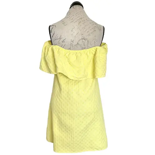 Cupcakes and Cashmere Dress Sz Small Yellow Lulu Off the Shoulder Western Cowgirl