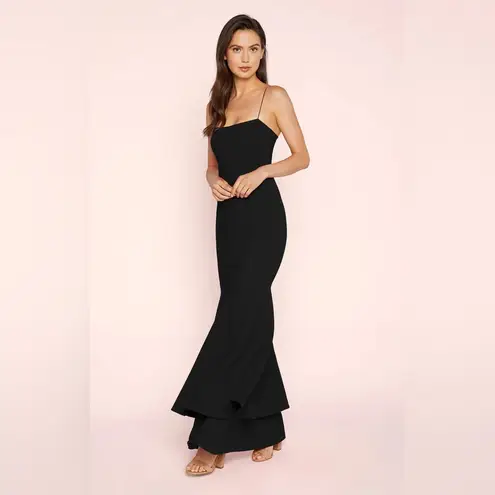Likely Aurora Black Maxi Mermaid Flute Maxi Gown Dress Size 4