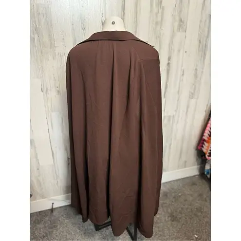 Chocolate brown trench cardigan Brown Size XXL