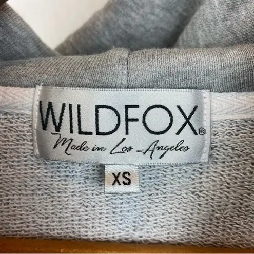 Wildfox  Gray Sequins Embellished Zip Up Hoodie Sweatshirt Jacket XS