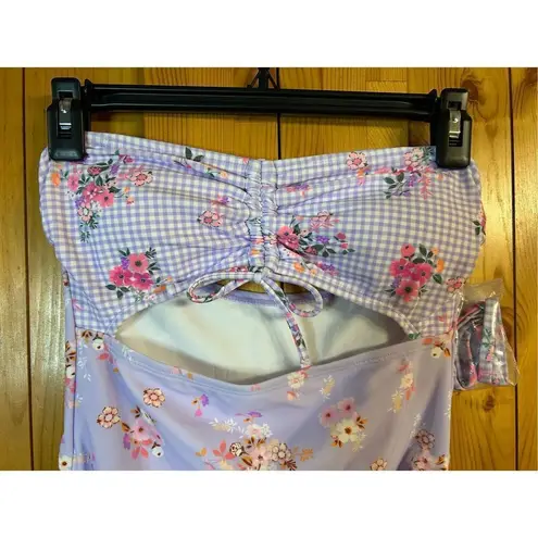 Decree Womens Textured Floral Monokini One Piece Swimsuit Juniors Size XS nwt (0