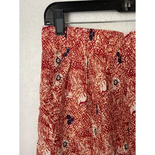 CAbi  Bella Batik Womens Skirt Size Medium Blue Red Bohemian Festival Lightweight