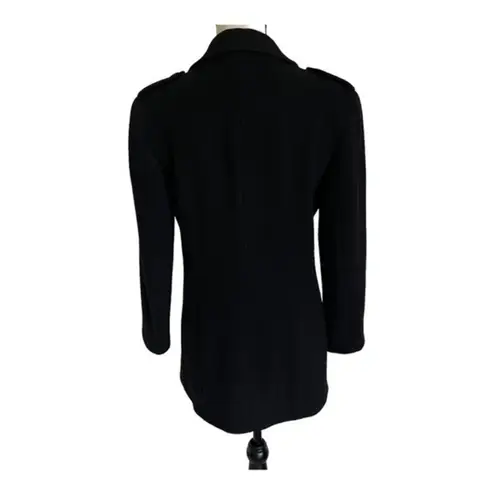 Calvin Klein Vintage 80s  Double Breasted Union Label Black Peacoat Size 8 thumbnail 14
