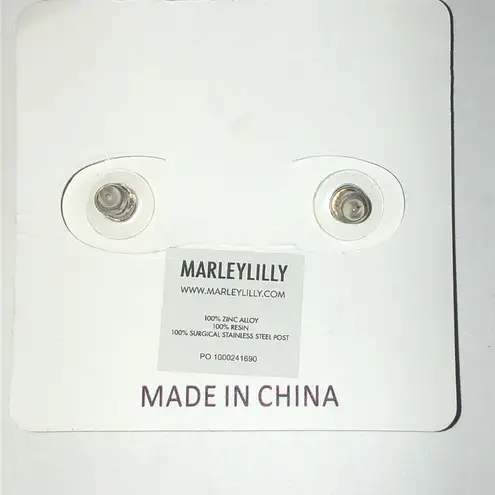 MarleyLilly Pink Rhinestone Boho Flower Earrings