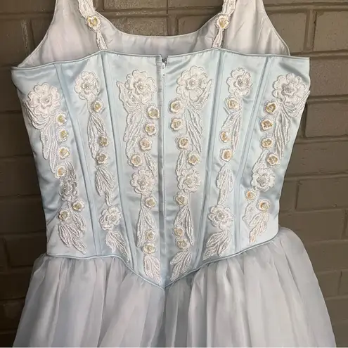 Y2K Fairycore Prom Dress with Floral Straps Full Maxi Skirt Princess