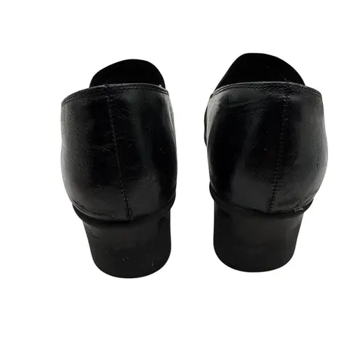 Womens Size 7.5 Black Fauk Leather Slip