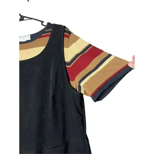 Vintage 90’s Casual Corner Annex Jumper Dress and Shirt Size 14W Black Size L