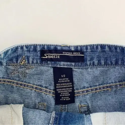 Squeeze Stephen Hardy Vintage 90s Patchwork Denim Pencil Skirt Size 1/2