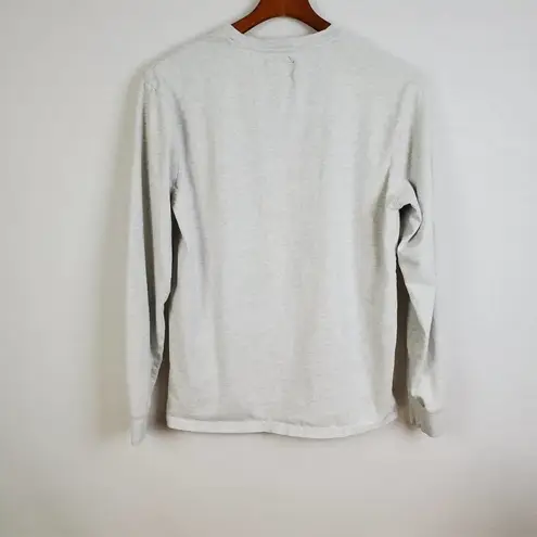 Ripndip Mens Shirt Sz S Gray Cut Cat Embroidered Long Sleeve Crew Neck Pullover