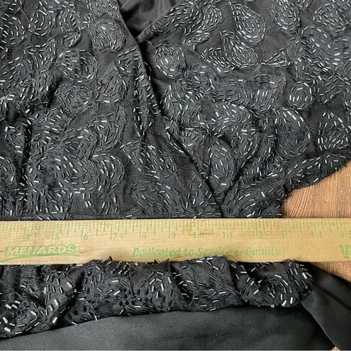 Halston Heritage Beaded Wrap Cocktail Dress Size 2