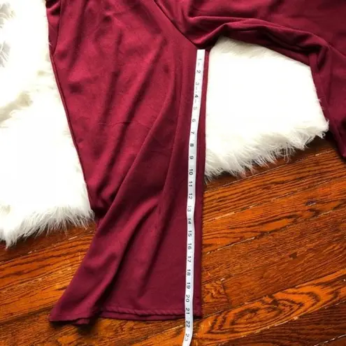 Wine Burgundy Wide Leg Cropped Coulettes NWOT Size undefined