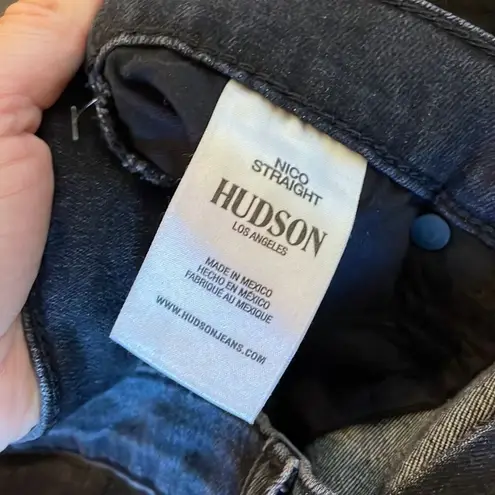 Hudson Jeans Hudson NWT Nico straight black velvet stripe jeans size 28