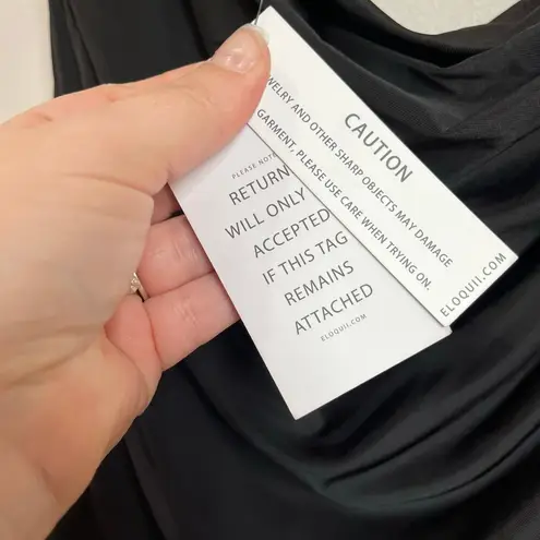 Eloquii Women's Plus Size Ruched One Shoulder Little Black Dress Size 18