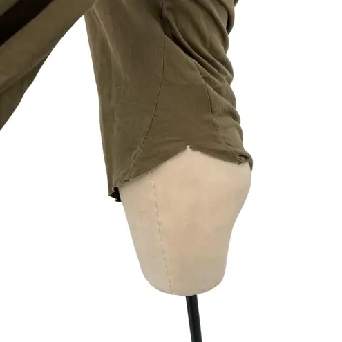 Owens’ Slab by Rick Owens Asymmetrical Long Sleeve Tee Green Size Small