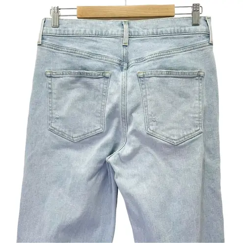 AYR The Sugar Jeans High Rise Straight Leg Light Wash Distressed Size 30 | 10