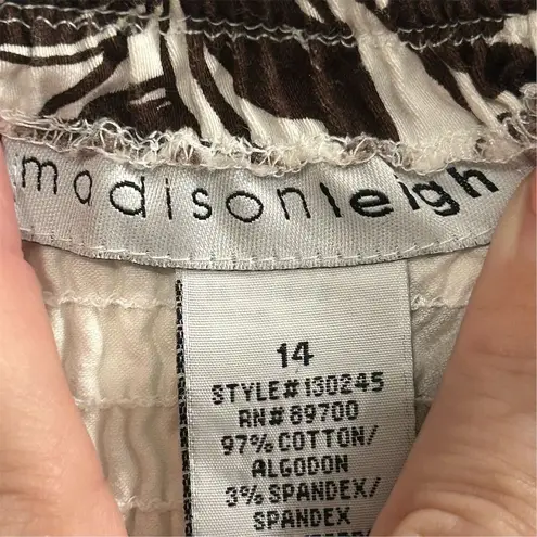 Madison Leigh Women's Size 14 Brown Floral Midi Sundress Summer Casual