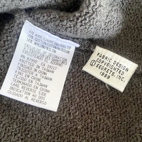 Sigrid Olsen Vintage 90s Embroidered Floral Cardigan Sweater Medium Cottagecore