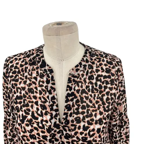 Parker  Panther Animal Print Leopard Cheetah‎ Long Sleeve Blouse Size XS
