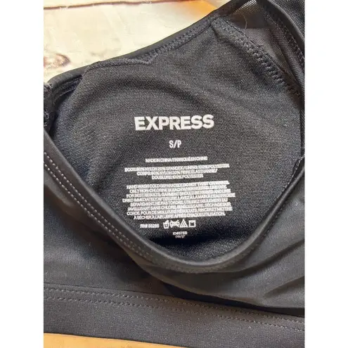 EXPRESS  Sports Bra Crop Top Bralette Padded Size small Sheer