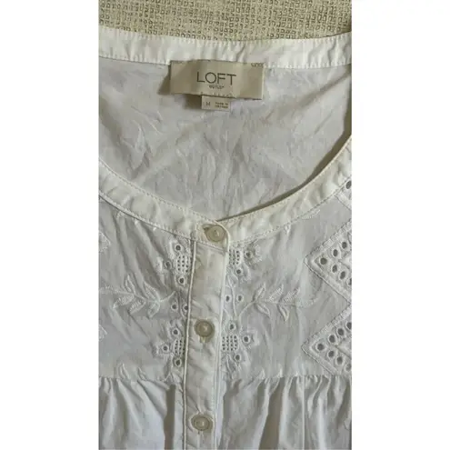 Ann Taylor LOFT Anne Taylor white blouse size M