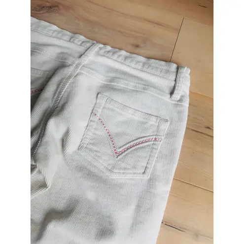 Y2K Low Rise Corduroy Flared Pants Off White Size 29 low Fit Wide legs Fall