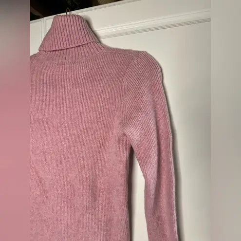 Ganni Mercer Roll Neck Wool Yak Sea Pink Sweater