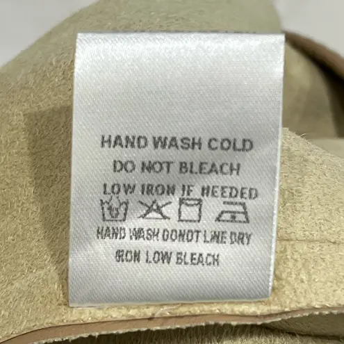 Aaron & Amber Faux leather vegan drawstring shorts brown Tan Size M