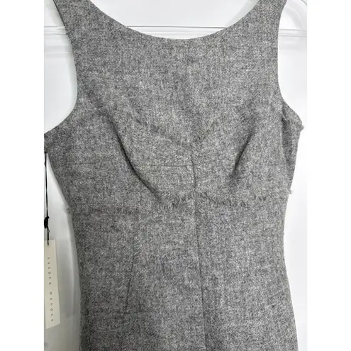 Susana Monaco 2000s Lambswool Gray Sheath Dress Fall Hoilday Sz 2