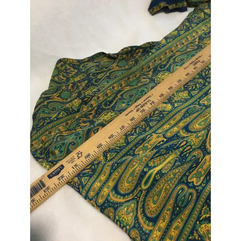 BIBA Women's Tunic Top Paisley Print Embellished Blue Green Yellow siize 38 Blue Size 12