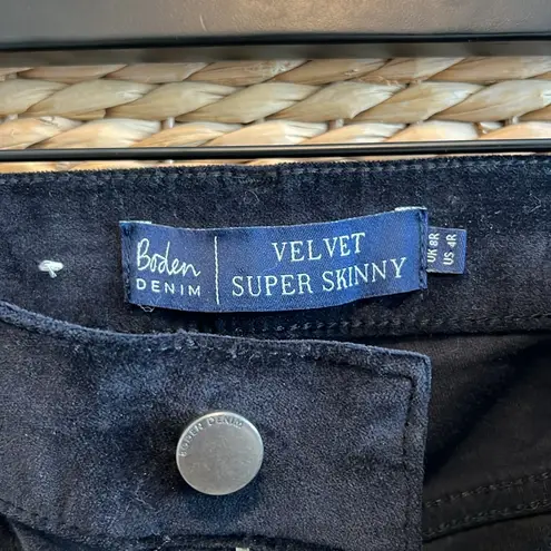 Boden USA Boden High-Rise Velvet Super Skinny Dot Embroidered Pant, 4