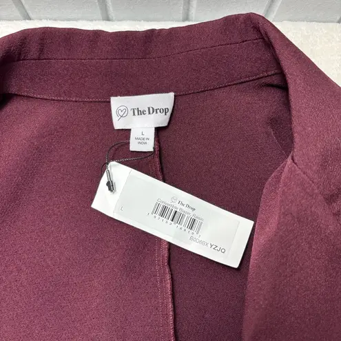 The Drop Elegant Burgundy Women's Convertible Blazer Size L Purple Size L