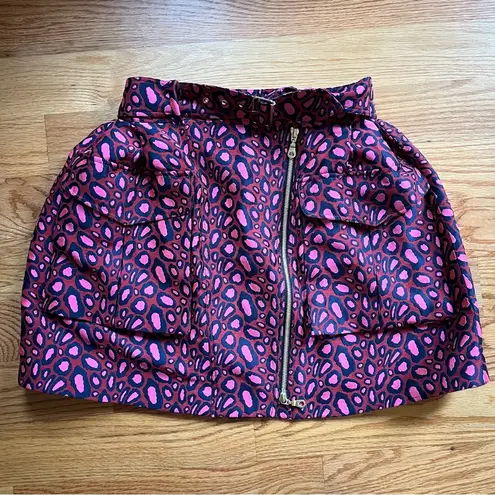 Kenzo pink animal print cargo skirt size 38