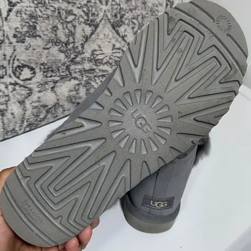 UGG  Women's Classic Mini Fluff High-Low Boot in Gray-Blue Size 9 - Image 7