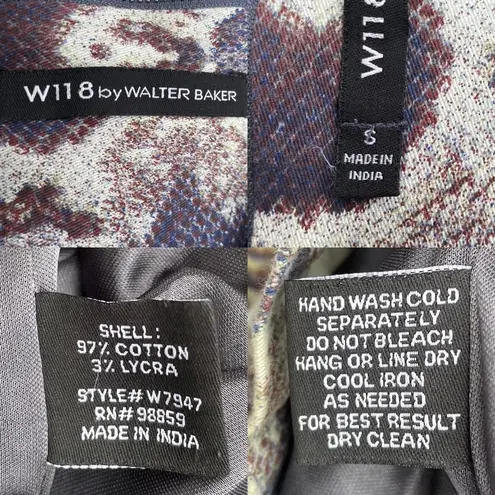 W118 By Walter Baker Women’s Dress Snake Print Back Zip Short Sleeve Small