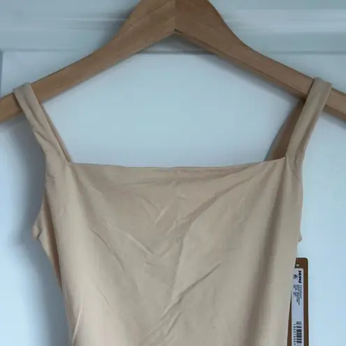 SKIMS Fits Everybody Square Neck Bodysuit in Sand, Size XXS
