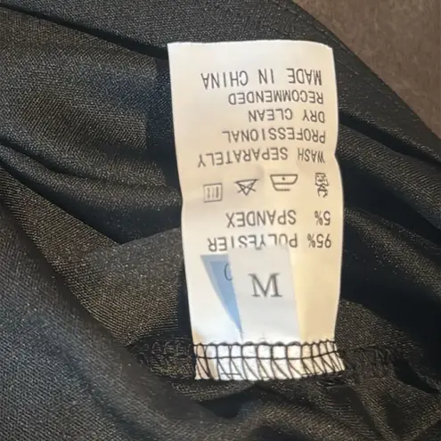 Women’s Strapless Mesh Paneled BodyCon Dress Silver Rhinestone Detail Size M NEW Black Size M