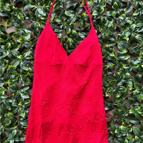 Chic Backless Red Dress Size M