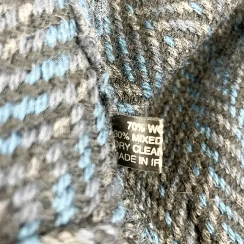 Blarney Woollen Mills Ireland Womens Poncho Cape Heritage Old Money Rustic Luxe Blue Size undefined