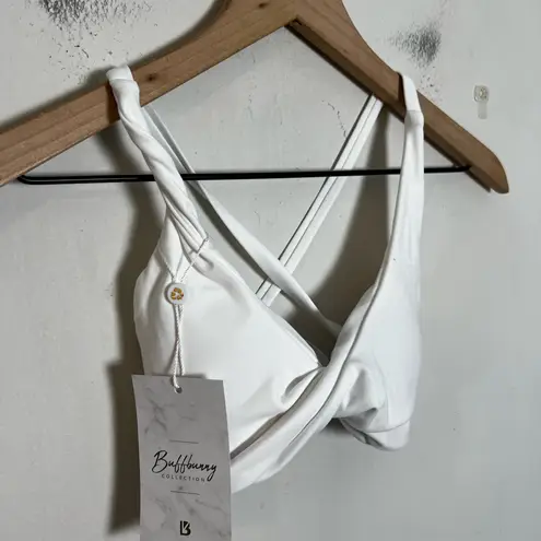 Buffbunny Collection NWT BUFFBUNNY- Glow Sports Bra White Athletic Gym Training Running CrossFit Yoga