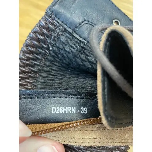 Geox Respira Combat Boots Women's 8.5 Brown Suede Lace Up High Top Round Toe S42