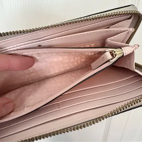 Kate Spade  Retired Penn Place Grey Neda Zip Around Continental Wallet