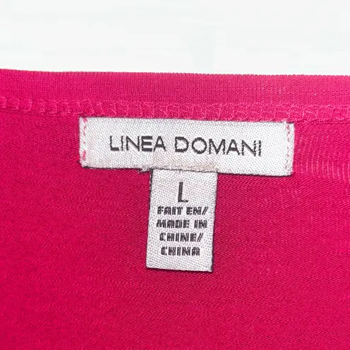 Chic Zippered Hot Pink Blouse with Zipper Shoulders & Front Gathered Middle L Size L