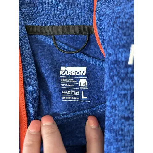 Karbon Lake Placid NY 2023 World Games Full Zip blue fleece jacket Size Large