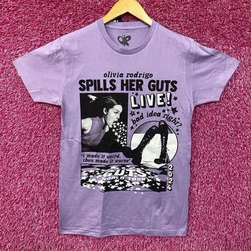 Olivia Rodrigo Spills Her Guts Live Purple T-Shirt Medium