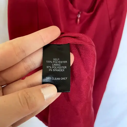 Lulus ruby red minidress open back bow women's size XS spaghetti straps