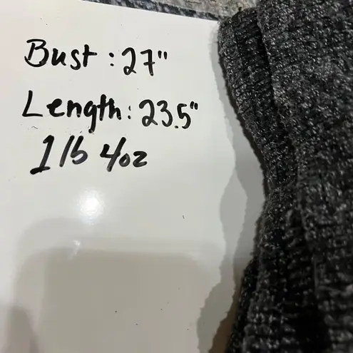 Bobi Los Angeles Off-Shoulder Half Sleeve Knit Top Charcoal Gray Size Medium